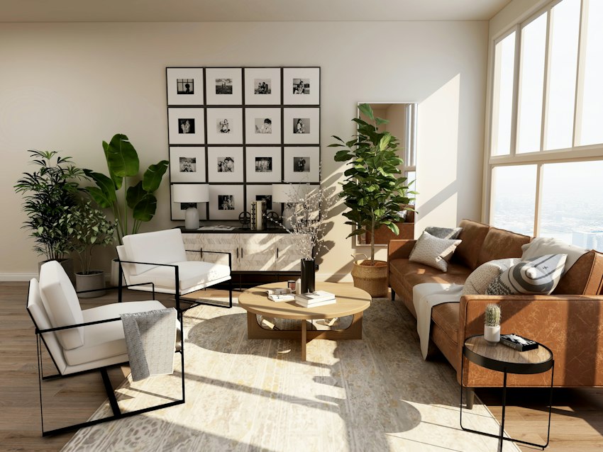 Interior contemporáneo de una vivienda